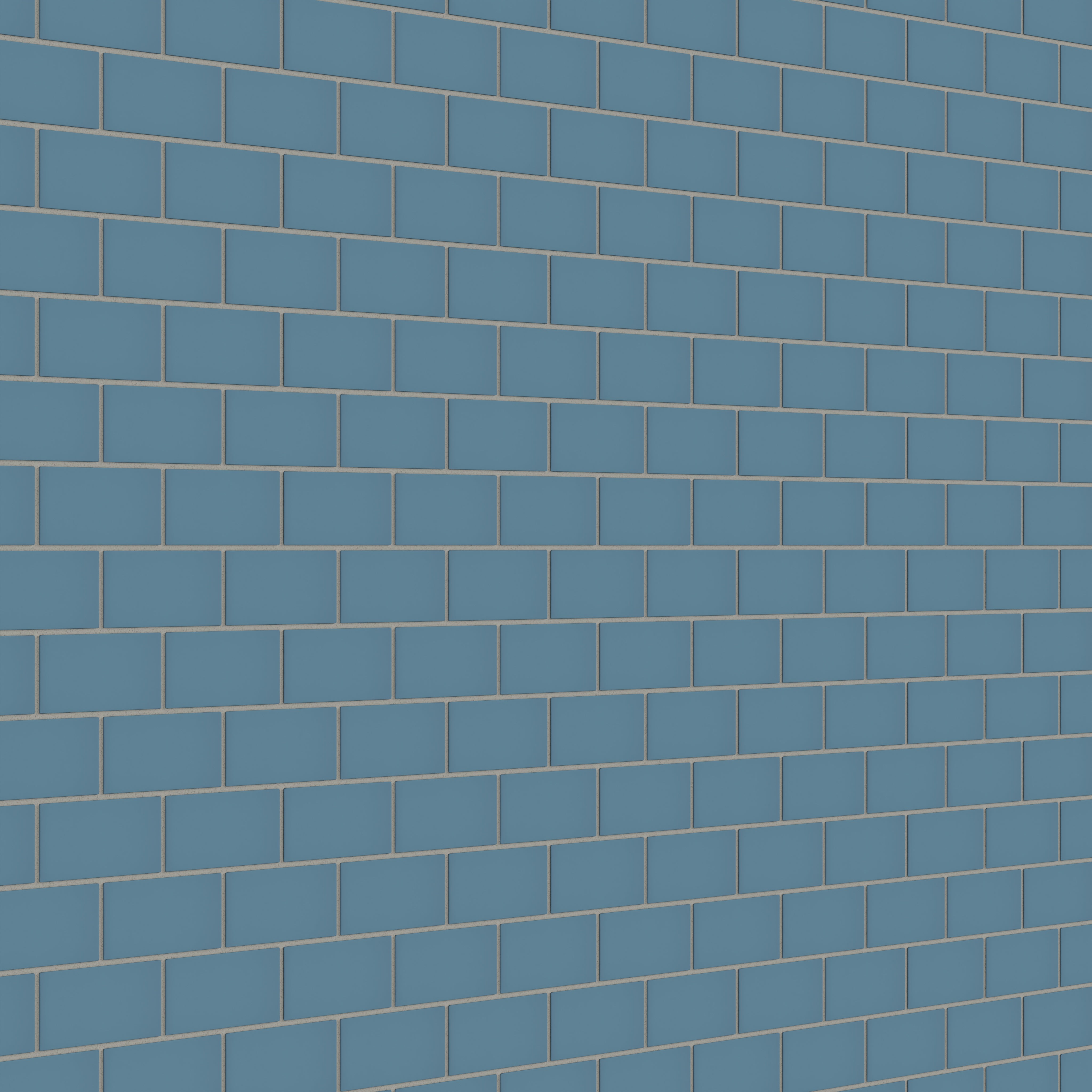 2x4 Half Offset Sheeted Natural Press Ceramic Mosaic Tile in Azurite Matte