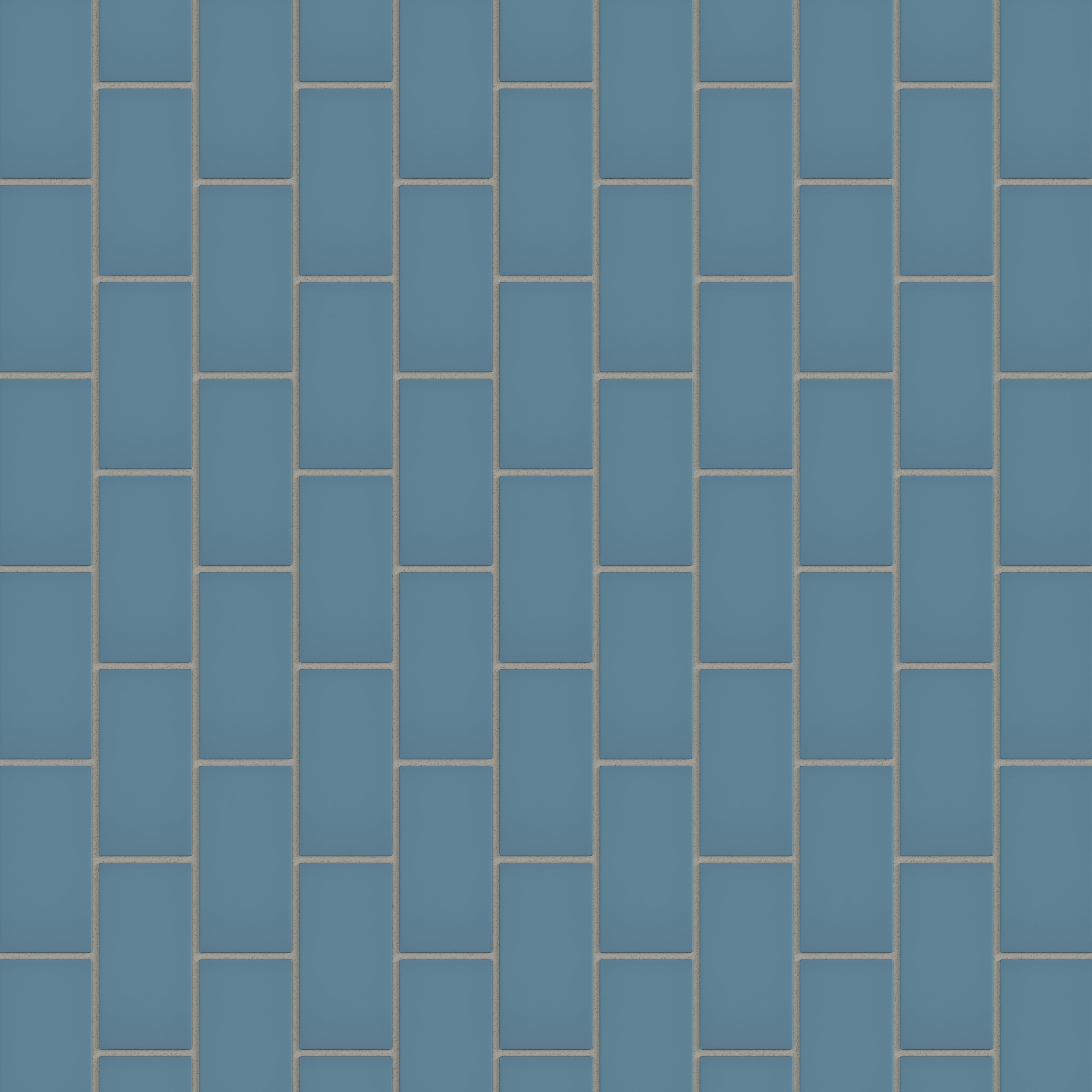 2x4 Half Offset Sheeted Natural Press Ceramic Mosaic Tile in Azurite Matte
