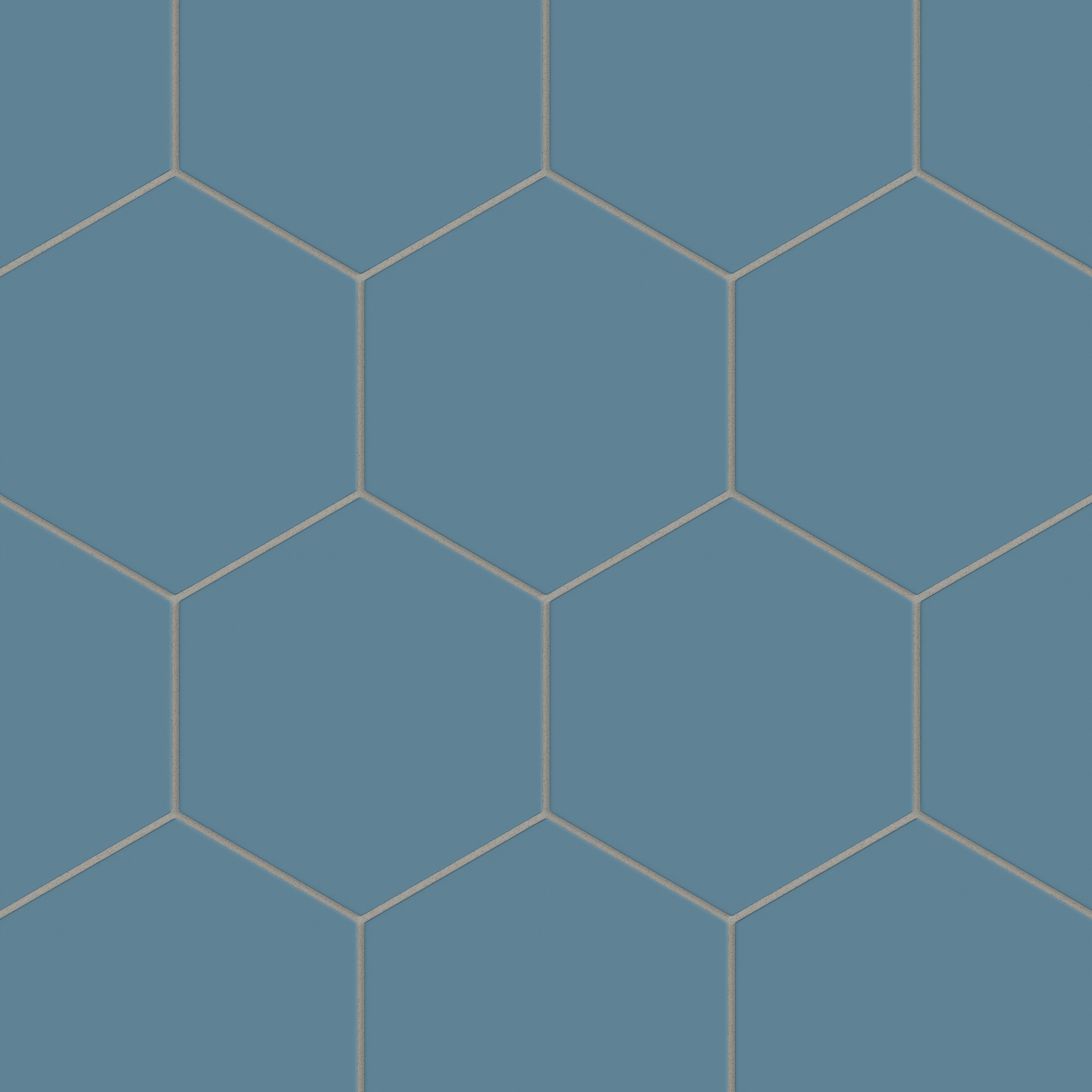 8" Hexagon Natural Press Ceramic Tile in Azurite Matte