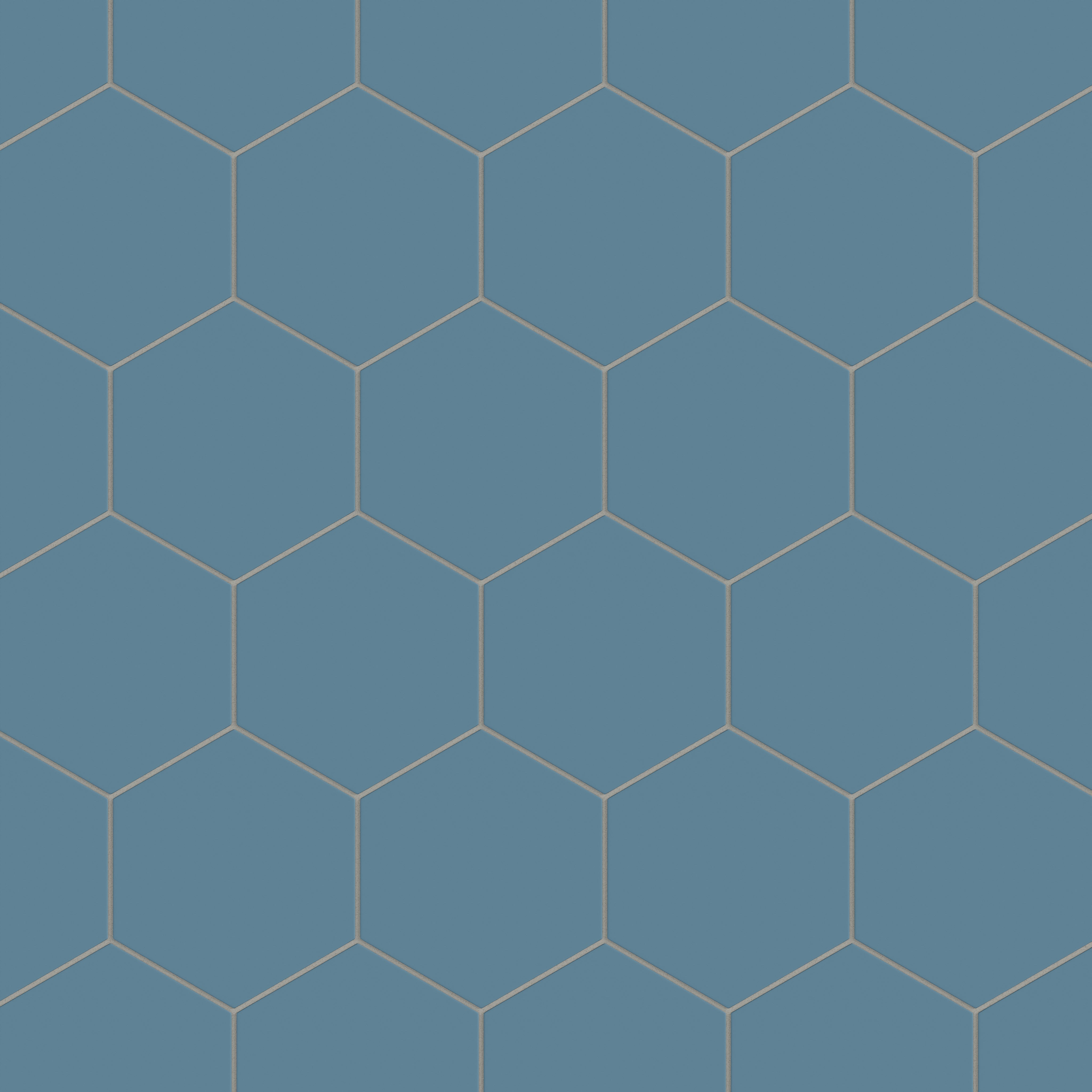 8" Hexagon Natural Press Ceramic Tile in Azurite Matte