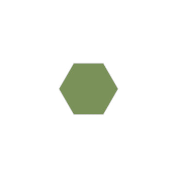 4" Hexagon Original Ceramic Tile in Kelp Matte