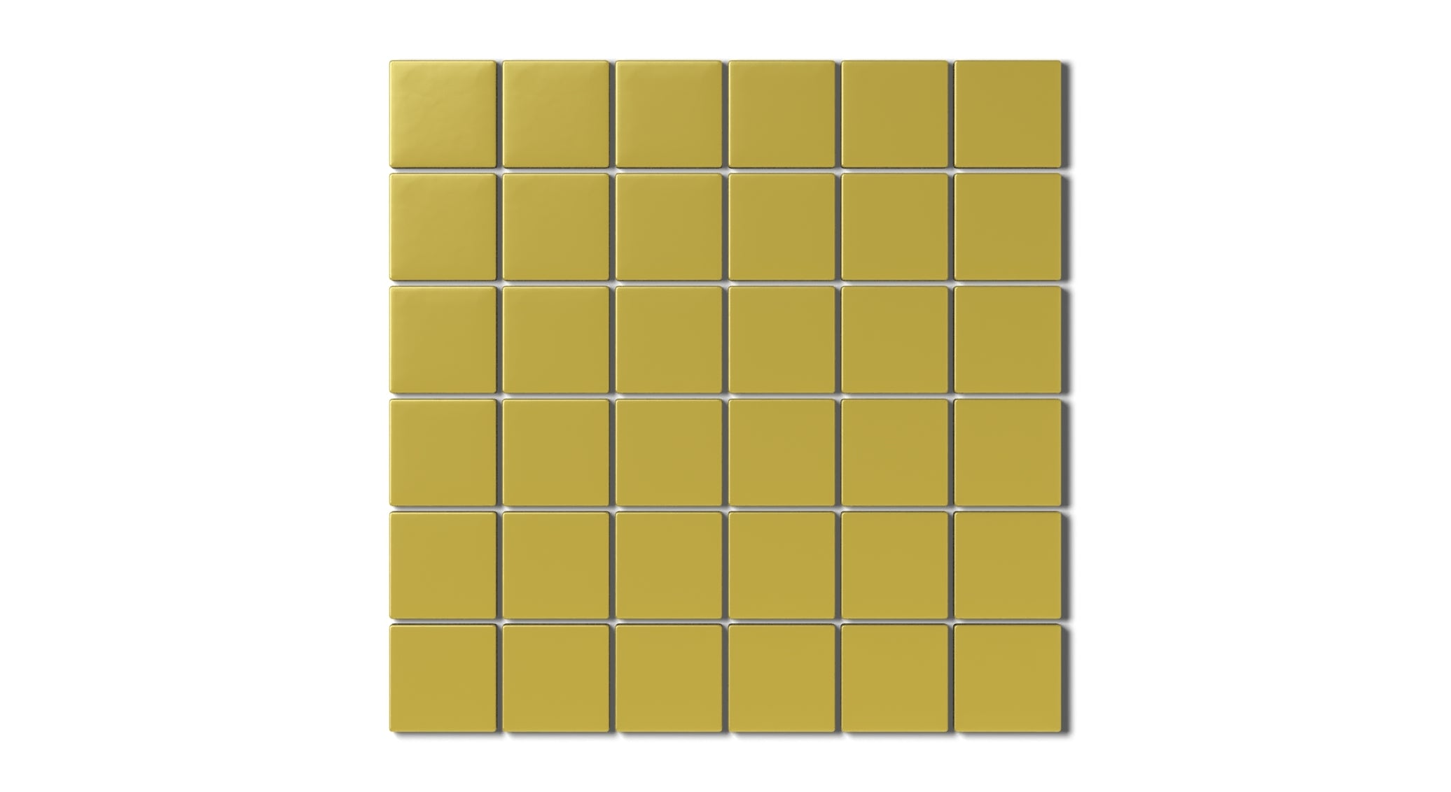 2x2 Straight Set Sheeted Natural Press Ceramic Mosaic Tile in Azo Green Matte