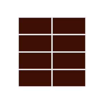 2x4 Straight Set Sheeted Original Ceramic Mosaic Tile in Amber