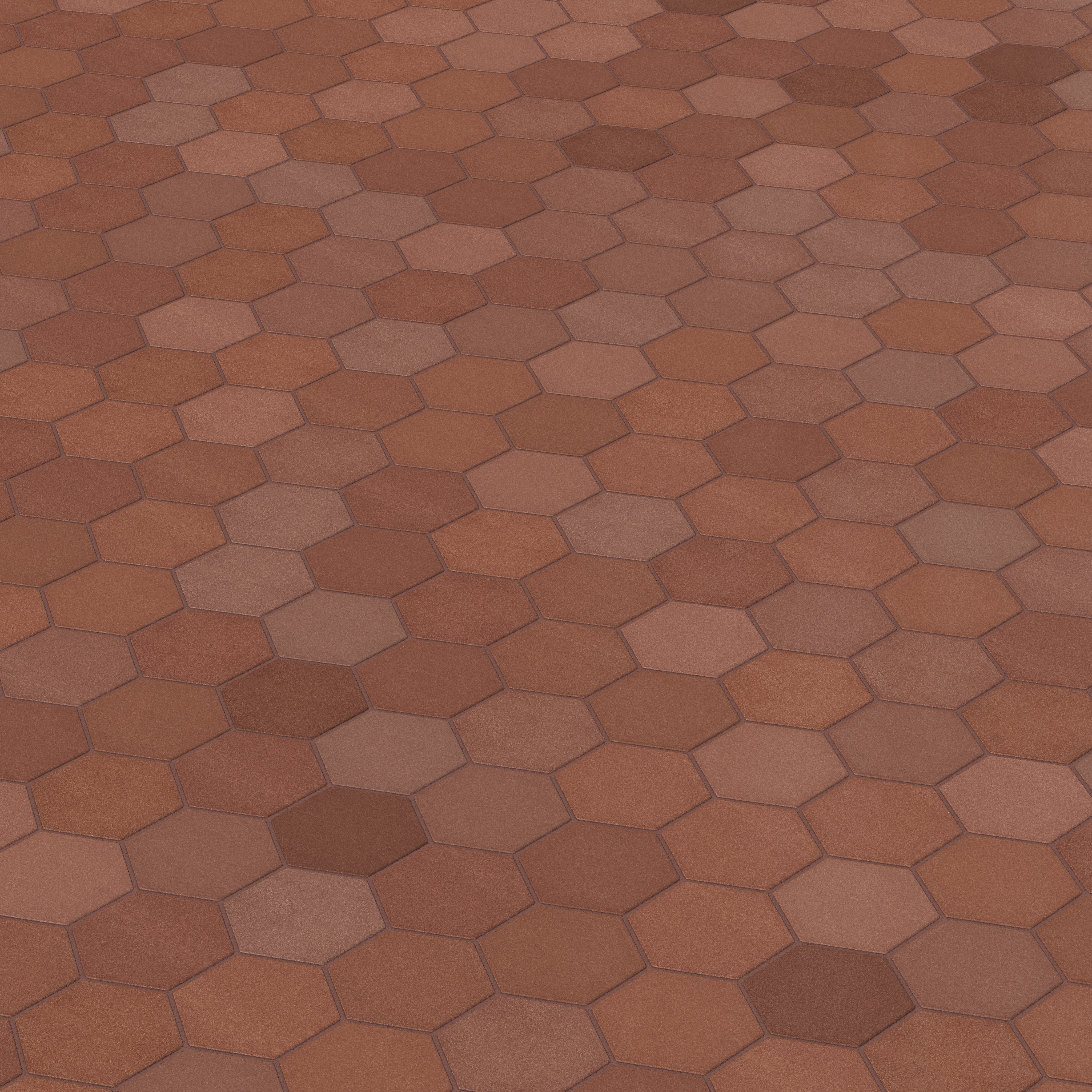 4" Hexagon Original Ceramic Tile in Antique
