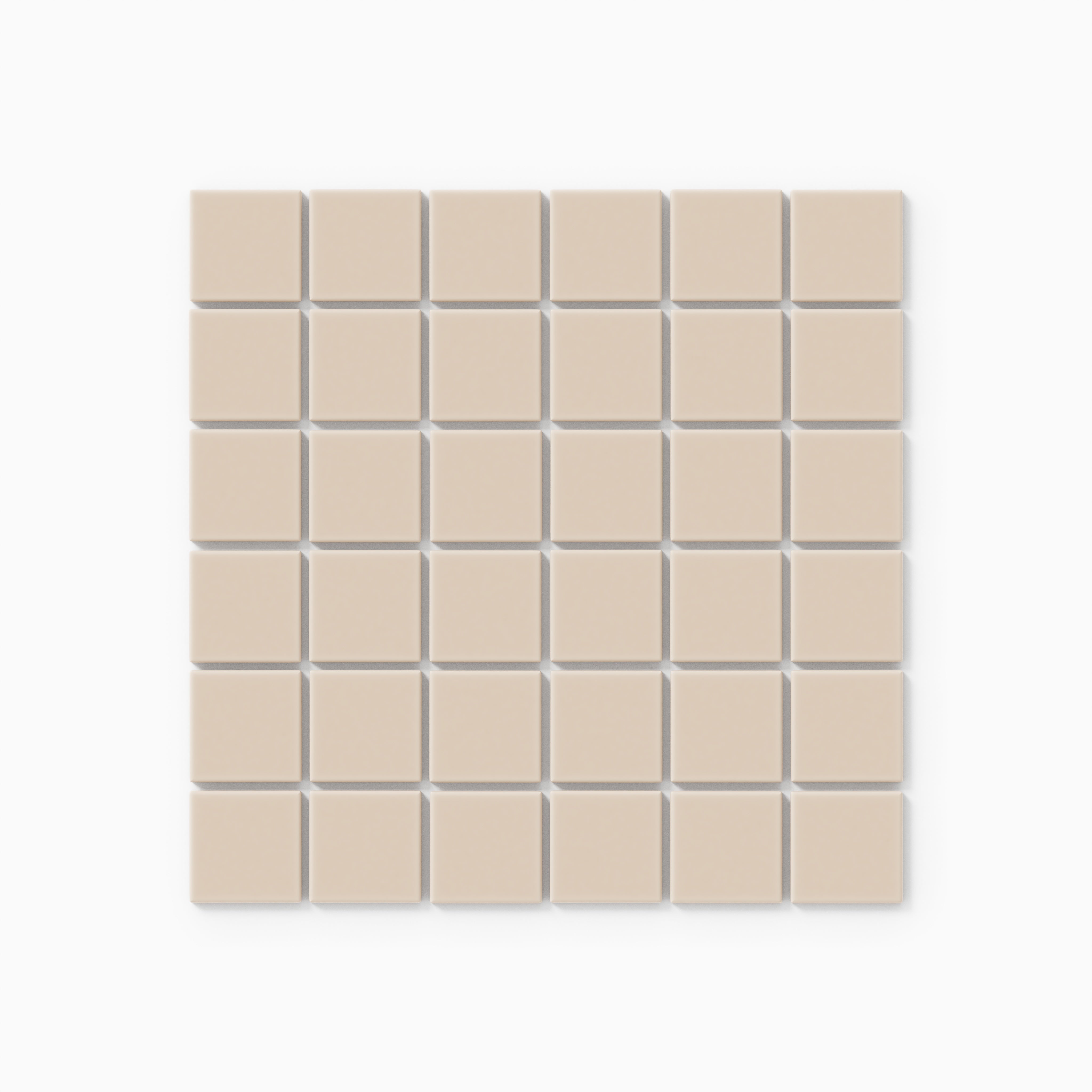 2x2 Straight Set Sheeted Original Ceramic Mosaic Tile in Sweet Pea Matte
