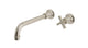 Emerson One Handle Wall Mount 10" Lavatory Faucet with Classic Cross Handle in Satin Nickel