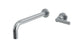 Flatiron One Handle Wall Mount 10" Lavatory Faucet with Linear Lever Handle in Satin Chrome