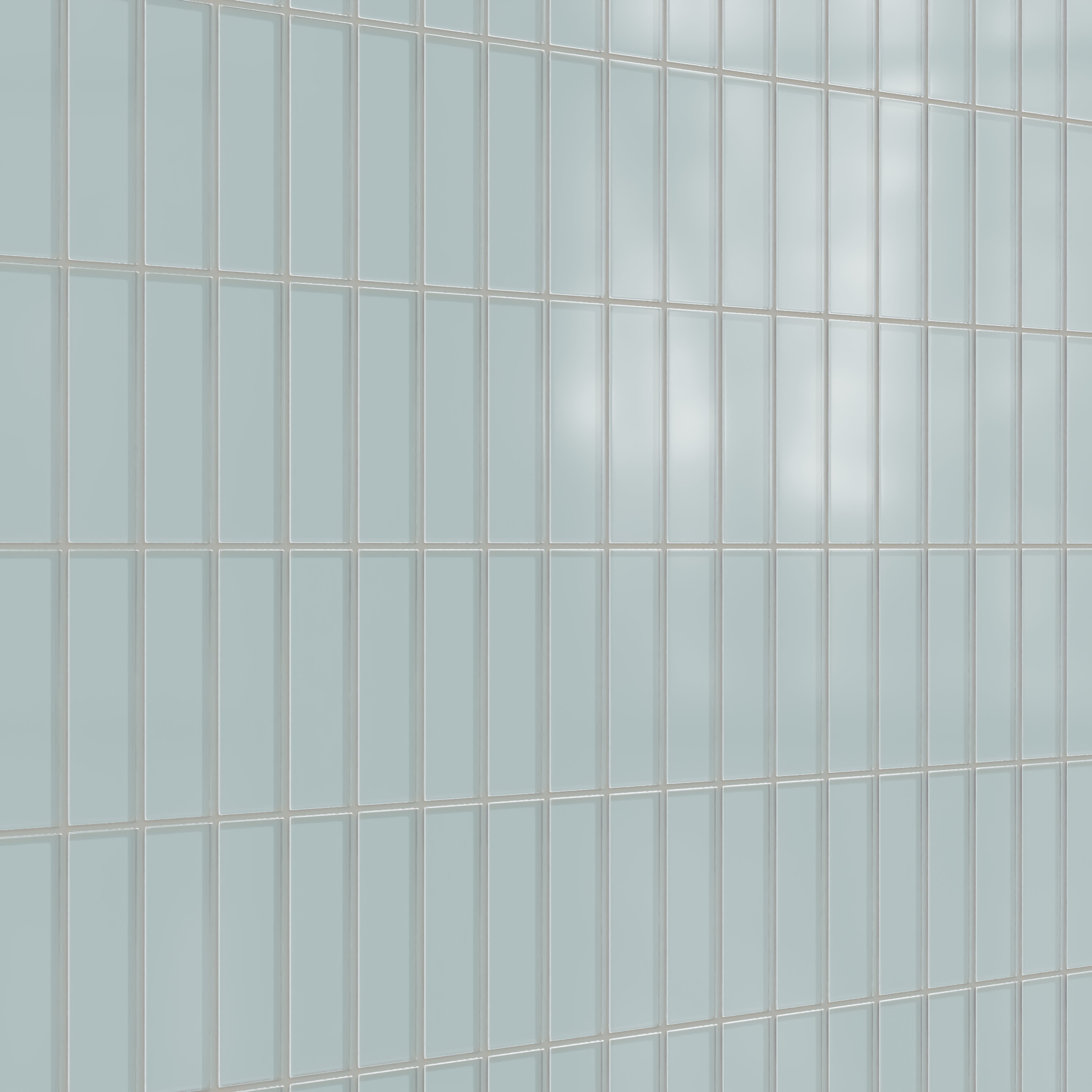 2x6 Glass Tile in Great Blue Heron Matte