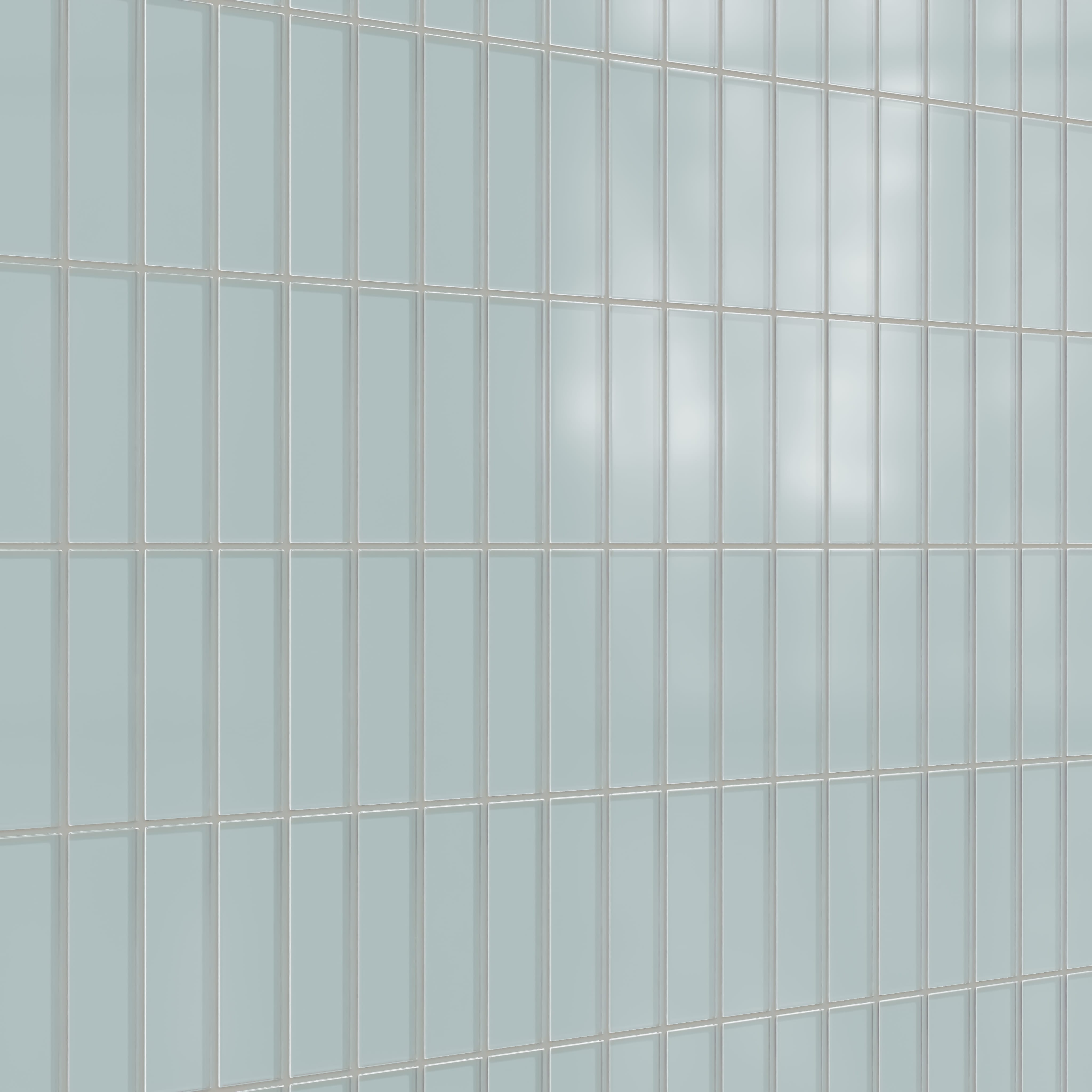 Quick Ship 2x6 Glass Tile in Great Blue Heron Matte