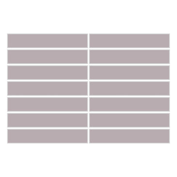 1x6 Straight Set Sheeted Original Ceramic Mosaic Tile in Dust Storm Matte