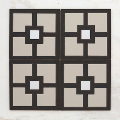 8x8 Handpainted Sample Seattle  in Black Motif
