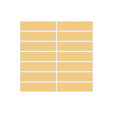 1x4 Straight Set Sheeted Original Ceramic Mosaic Tile in Haystack Matte