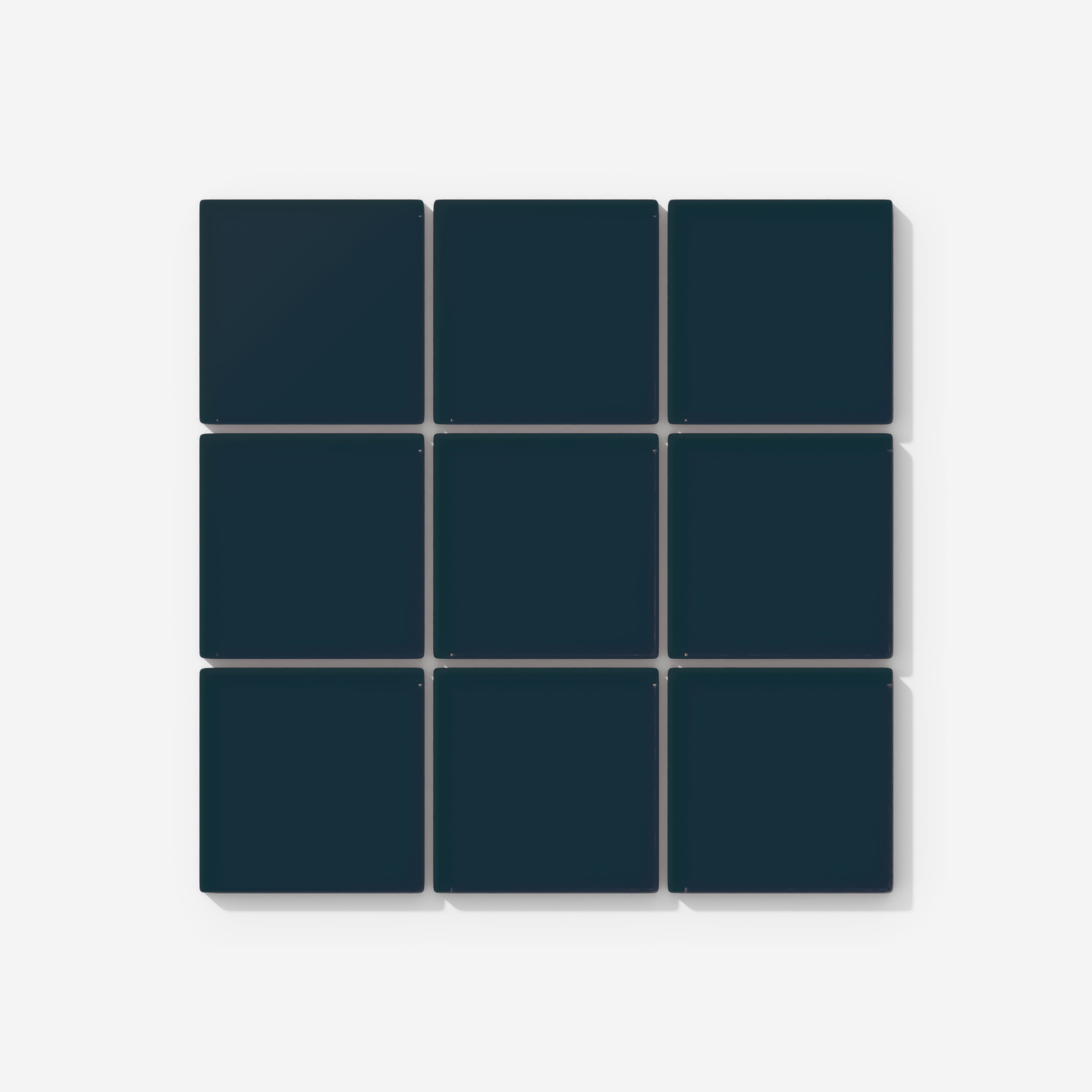 3x3 Straight Set Sheeted Glass Mosaic Tile in Grackle Matte