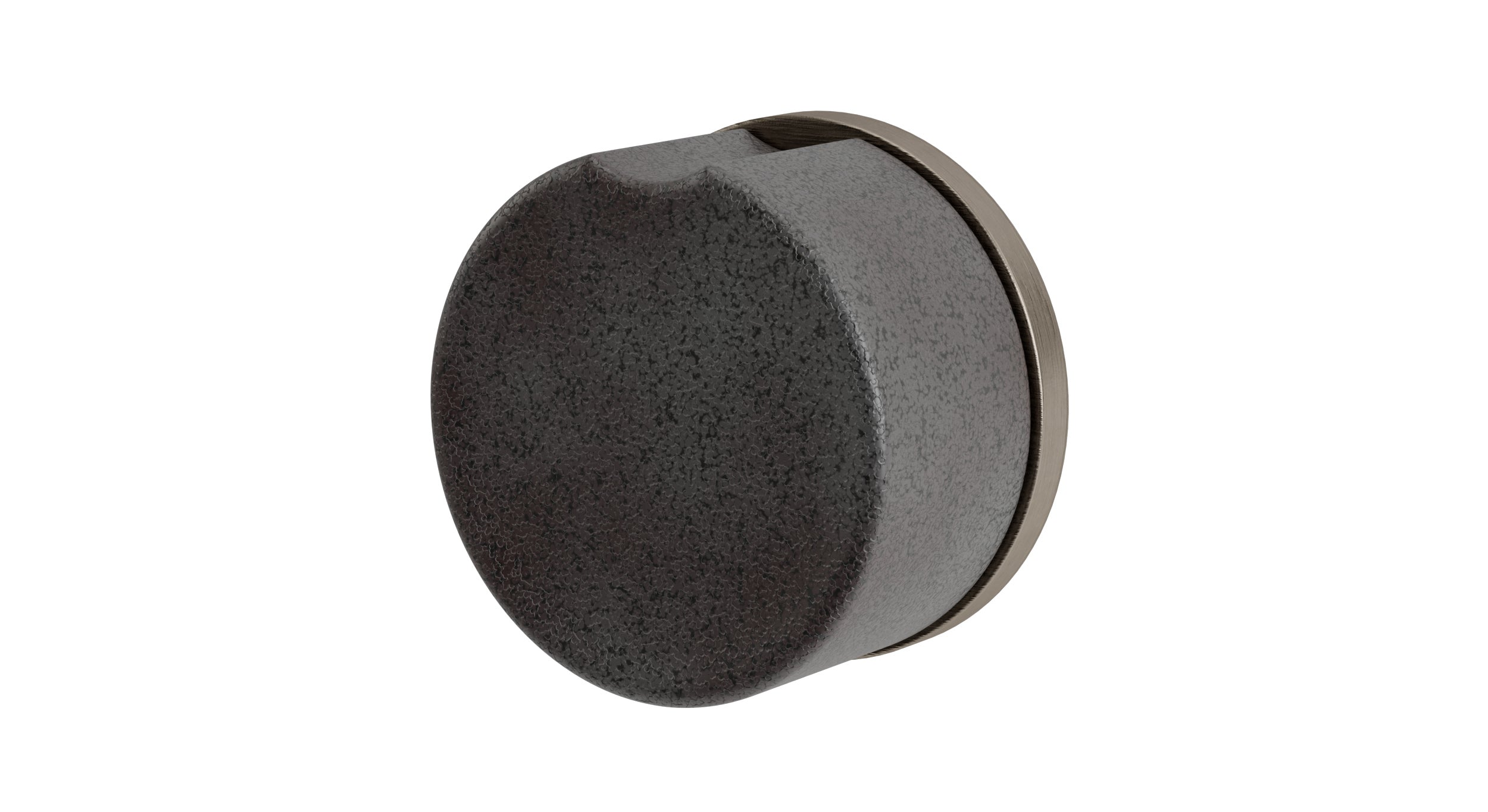 Foundry One Handle Wall Mount Diverter/Volume Control Shower Trim with Groove Ceramic Knob Handle in Antique Nickel