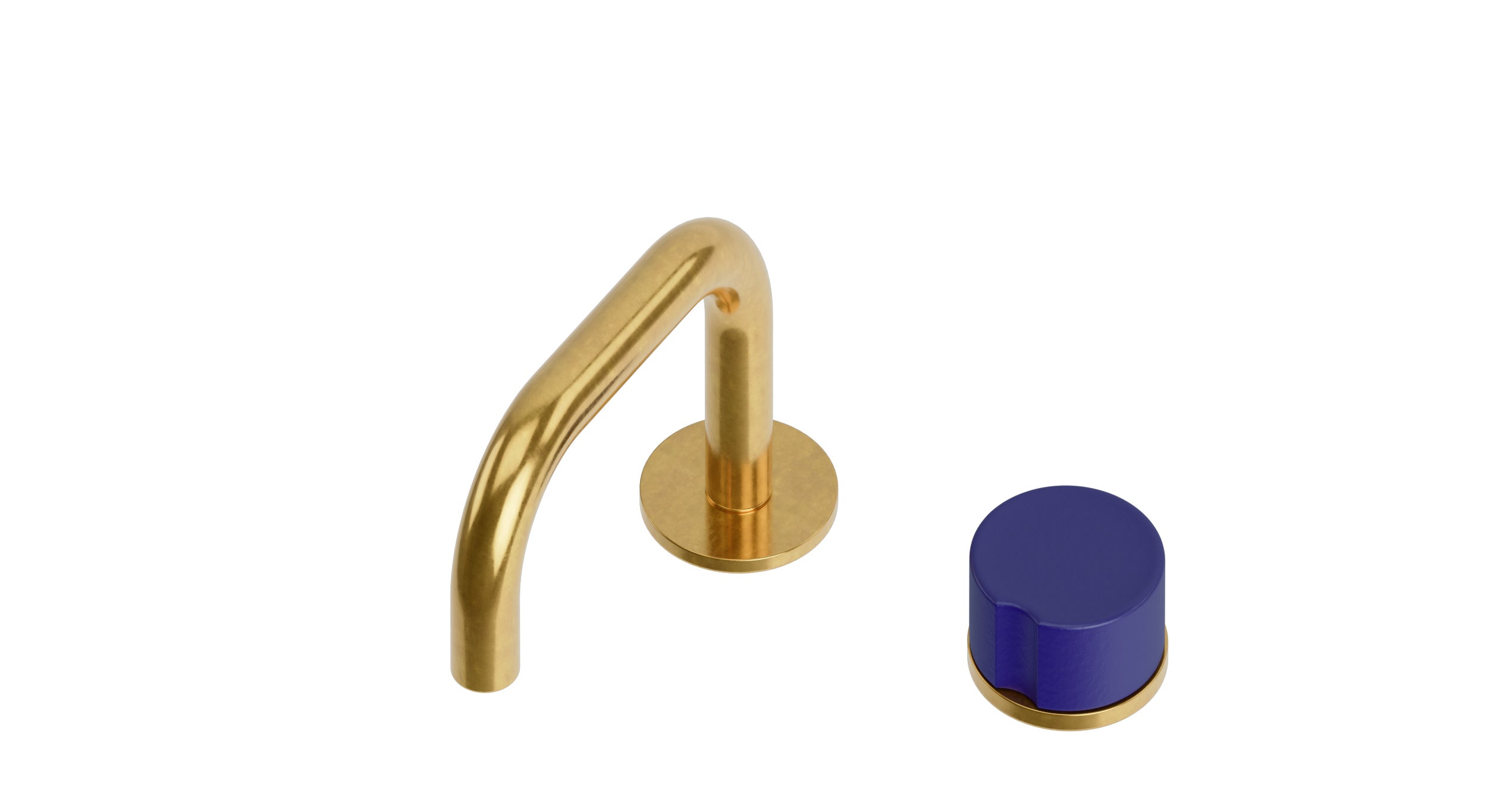 Foundry One Handle Deck Mount Squaretop Lavatory Faucet with Groove Ceramic Knob Handle