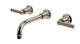Emerson Two Handle Wall Mount 8.25" Lavatory Faucet with Classic Lever Handles in Polished Nickel