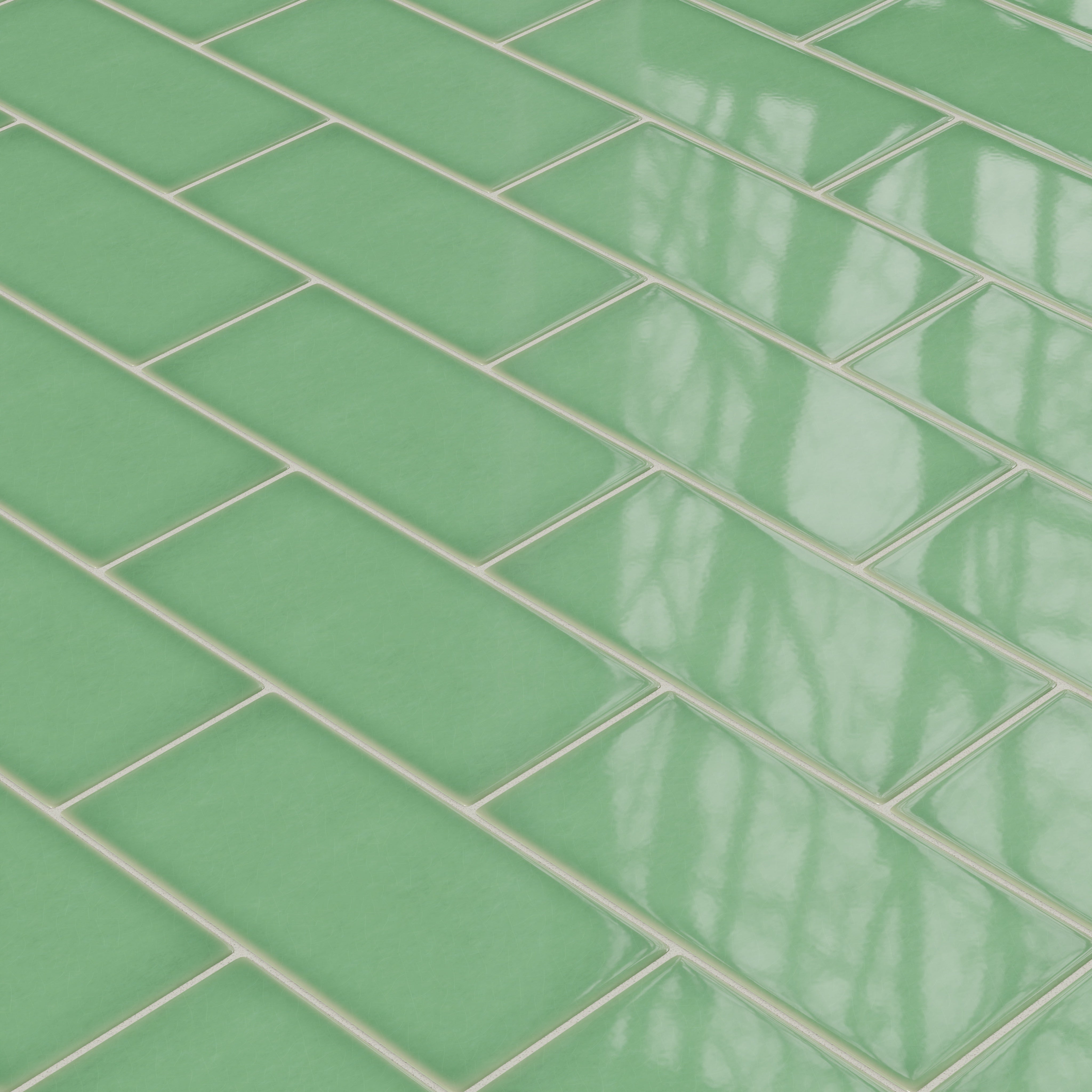6x12 Original Ceramic Tile in Sea Green Gloss