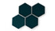 6" Hexagon Original Ceramic Tile in Caspian Sea Gloss