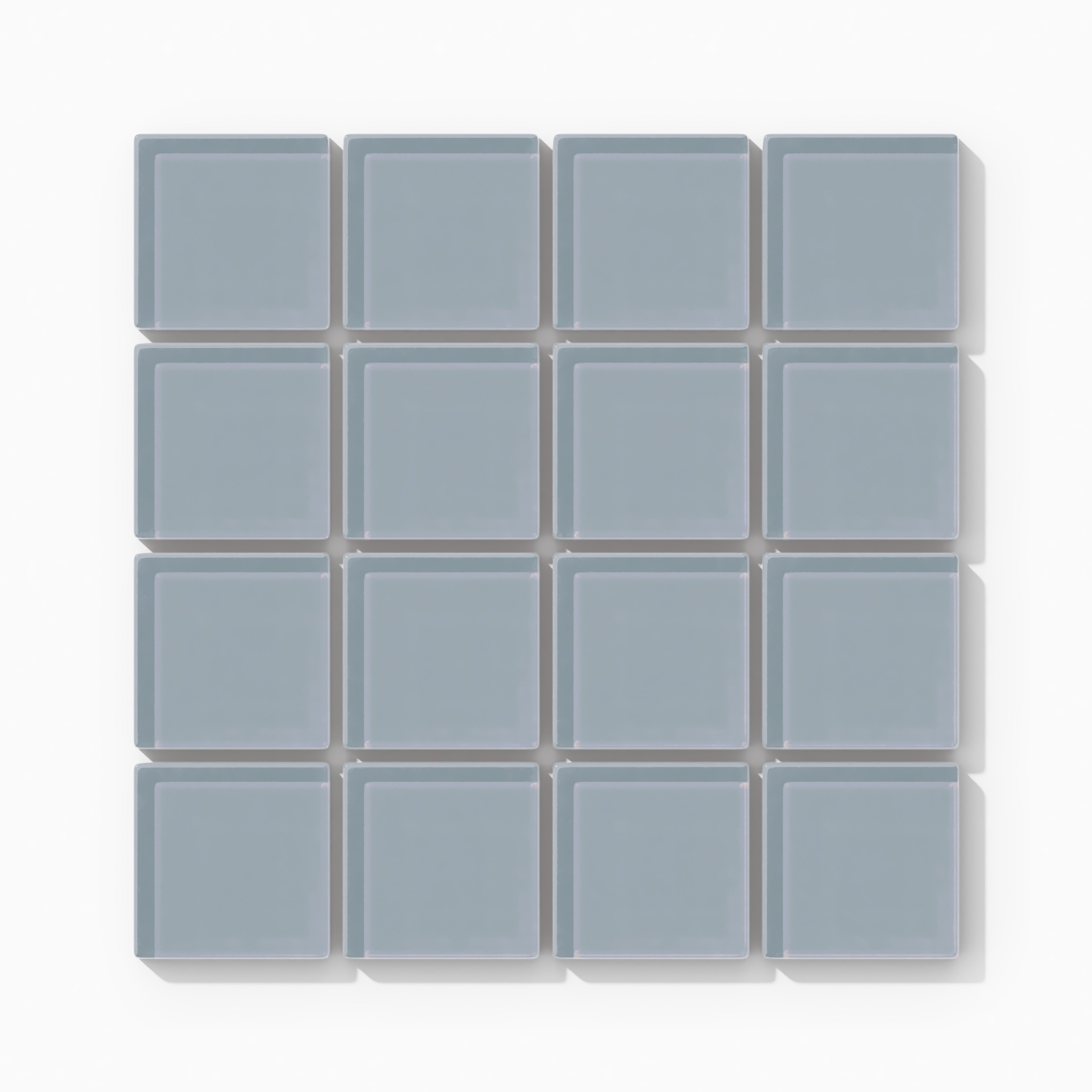 2x2 Straight Set Sheeted Glass Mosaic Tile in Pinyon Jay Gloss