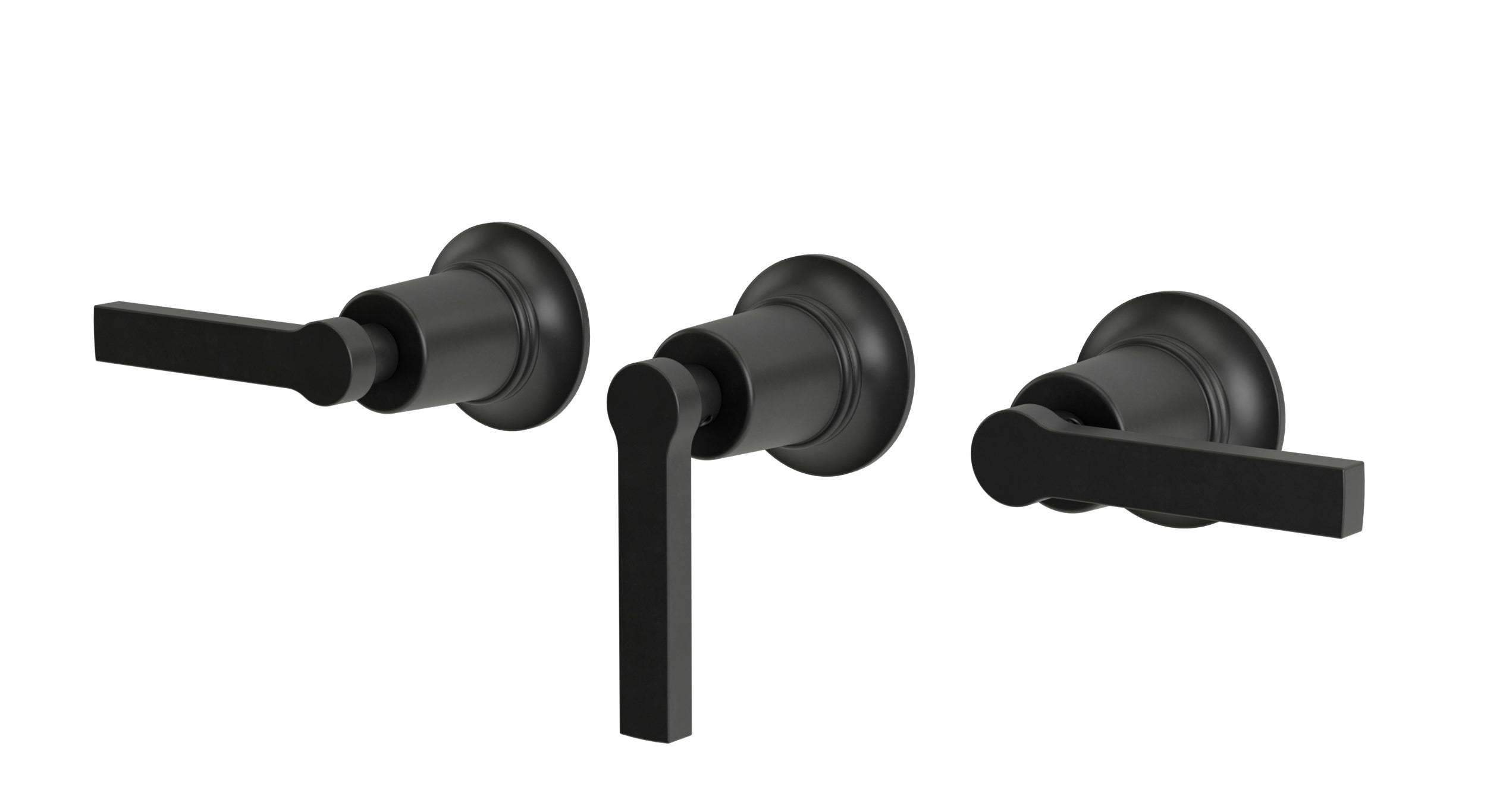 Emerson Three Handle Wall Mount Bath Trim with Diverter/Volume Control and Classic Lever Handles in Oil Rubbed Bronze