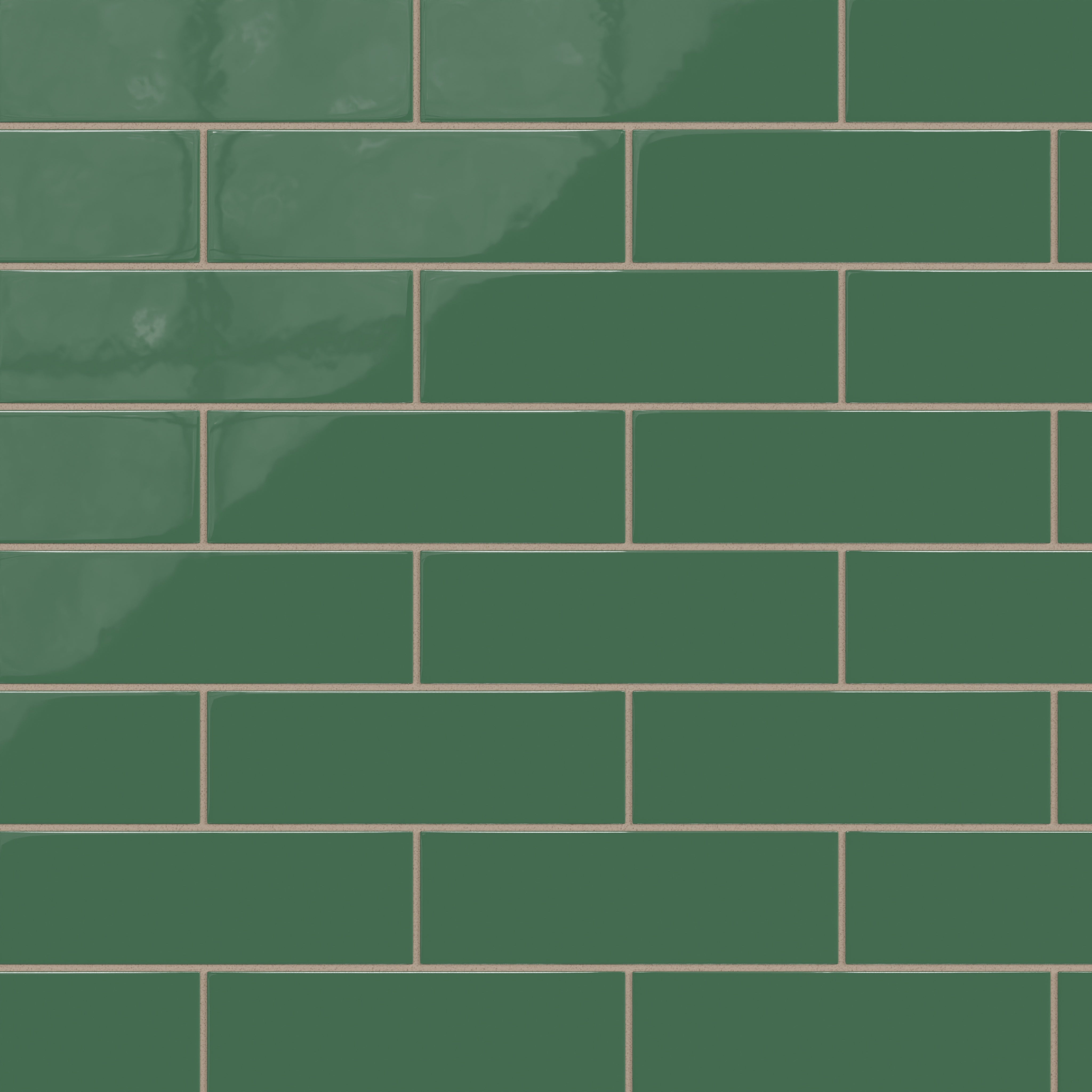 3x9 Natural Press Ceramic Tile in Viridian Gloss