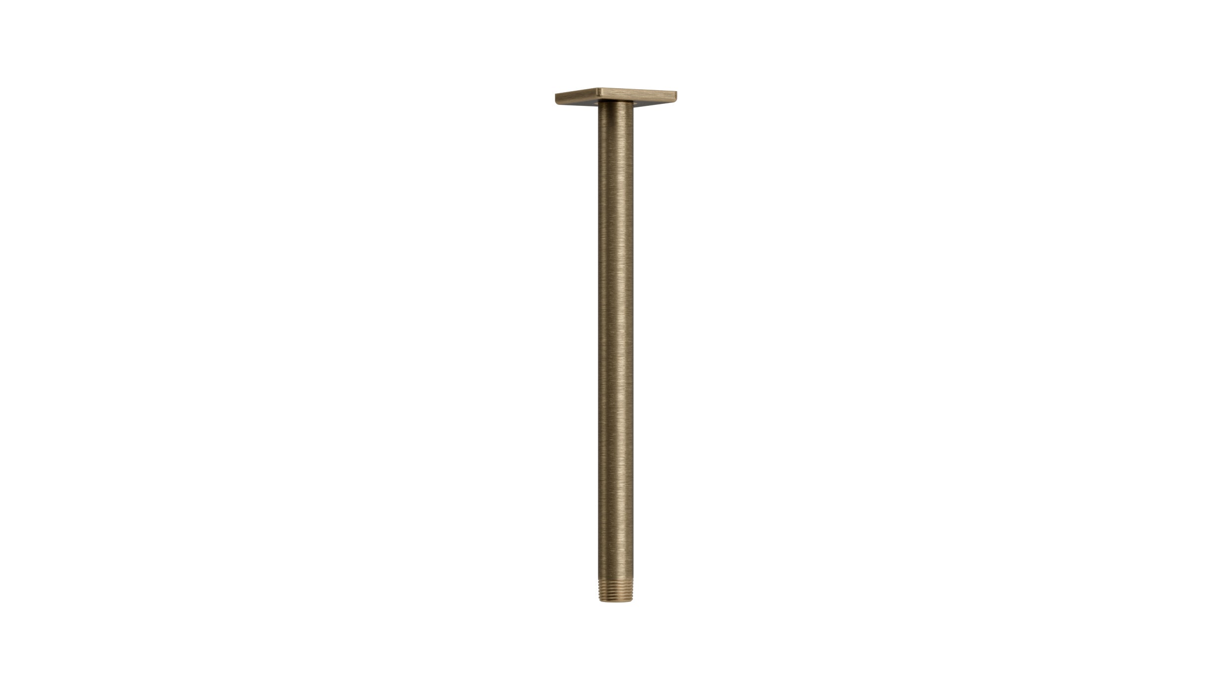 Flatiron 12" Straight Shower Arm with Flange in Antique Brass