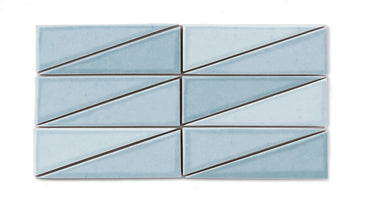 Right Scalene Triangle Original Ceramic Tile in Crater Lake Gloss