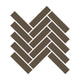 1x4 Herringbone Sheeted Glass Mosaic Tile in Albatross Gloss