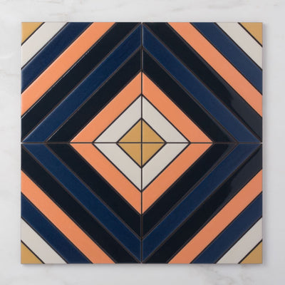 8x8 Handpainted Sample Grove  in Warm Motif