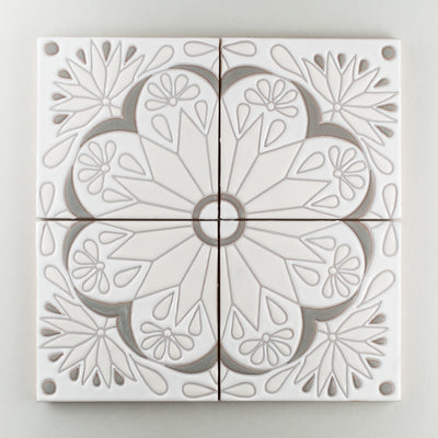 8x8 Handpainted Sample Ensenito  in Neutral Motif