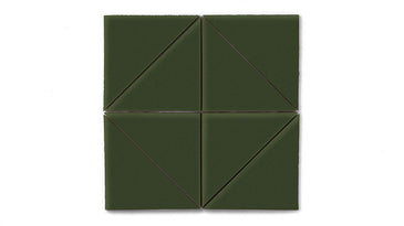 6" Triangle Original Ceramic Tile in Hunter Green Matte