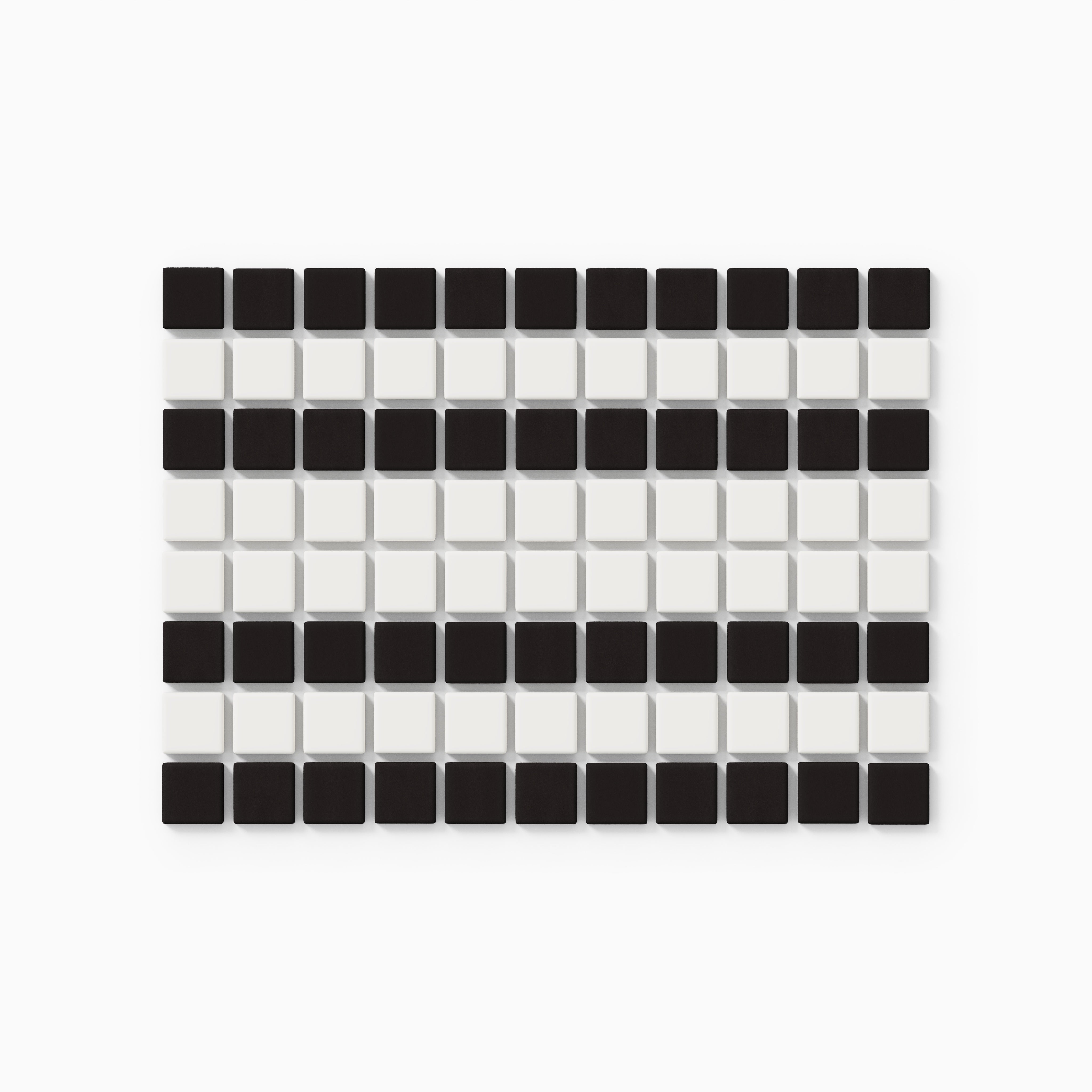 1x1 Tailored Stripe Border Sheeted Original Ceramic Tile in Nocturne Matte