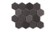 2" Hexagon Sheeted Original Ceramic Mosaic Tile in Carbon Matte