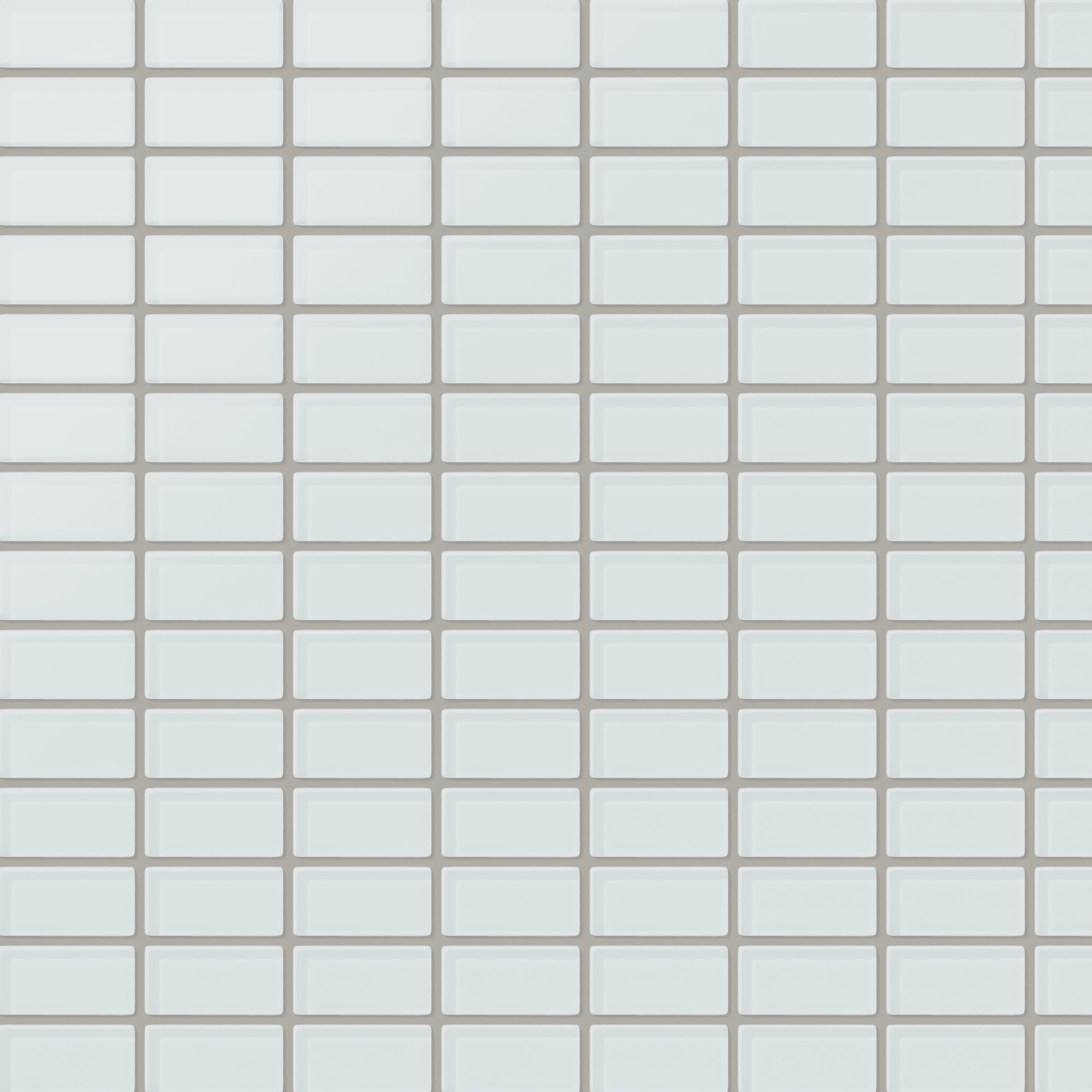 1x2 Straight Set Sheeted Glass Mosaic Tile in Warbler Matte