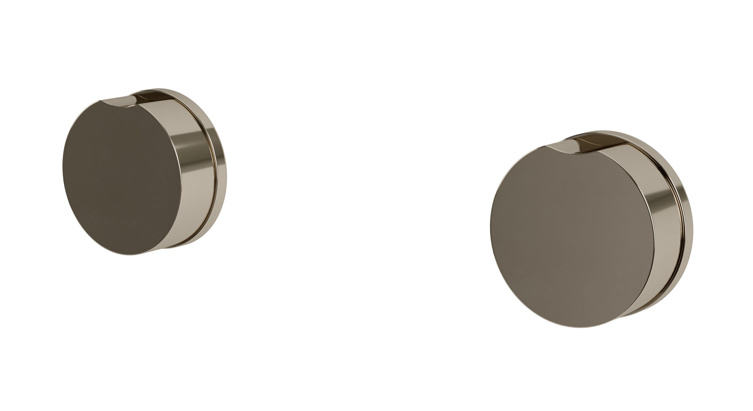 Foundry Two Handle Wall Mount Bath Trim with Barrel Knob Handles