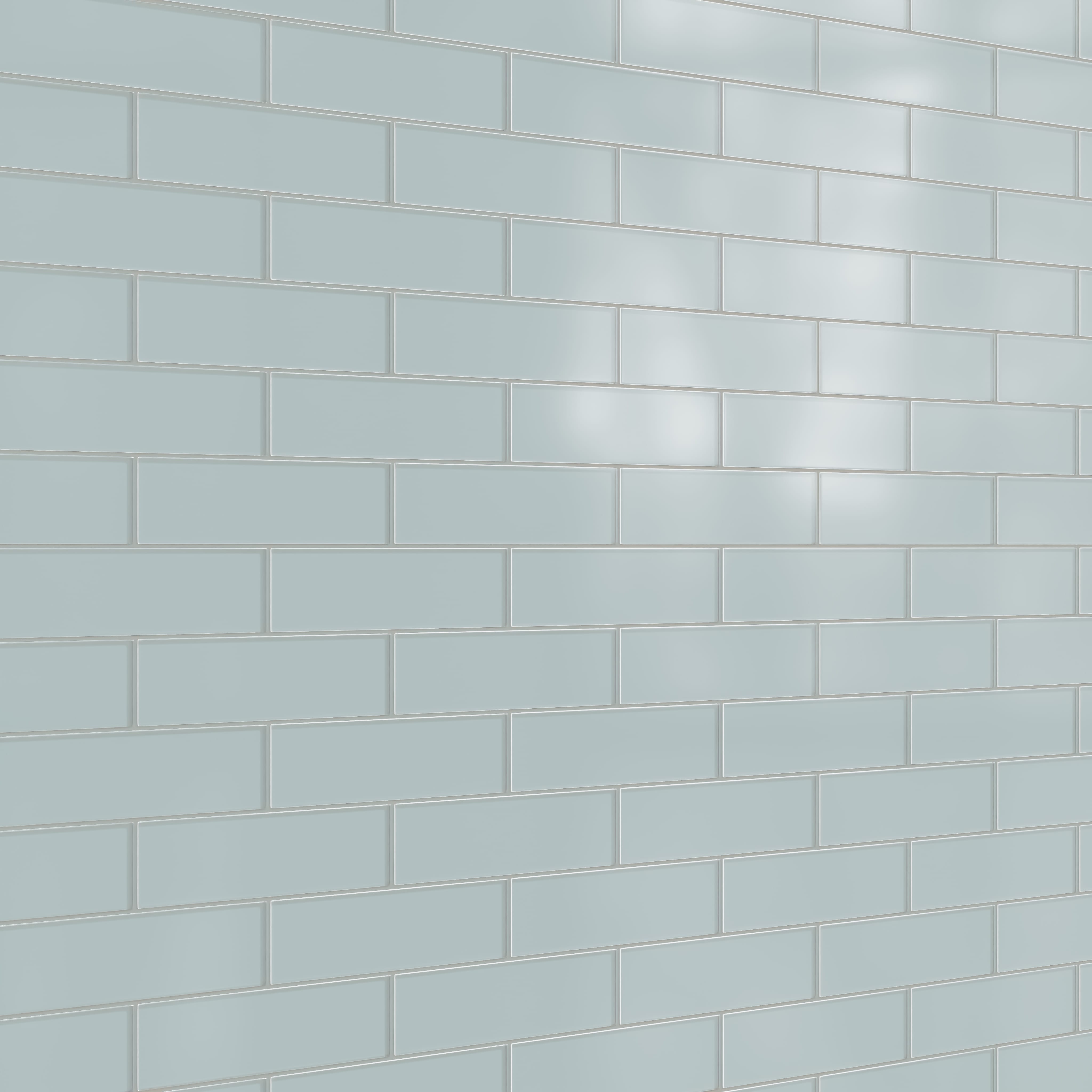 Quick Ship 3x12 Glass Tile in Great Blue Heron Matte