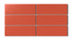 2x6 Natural Press Ceramic Tile in Vermillion Matte