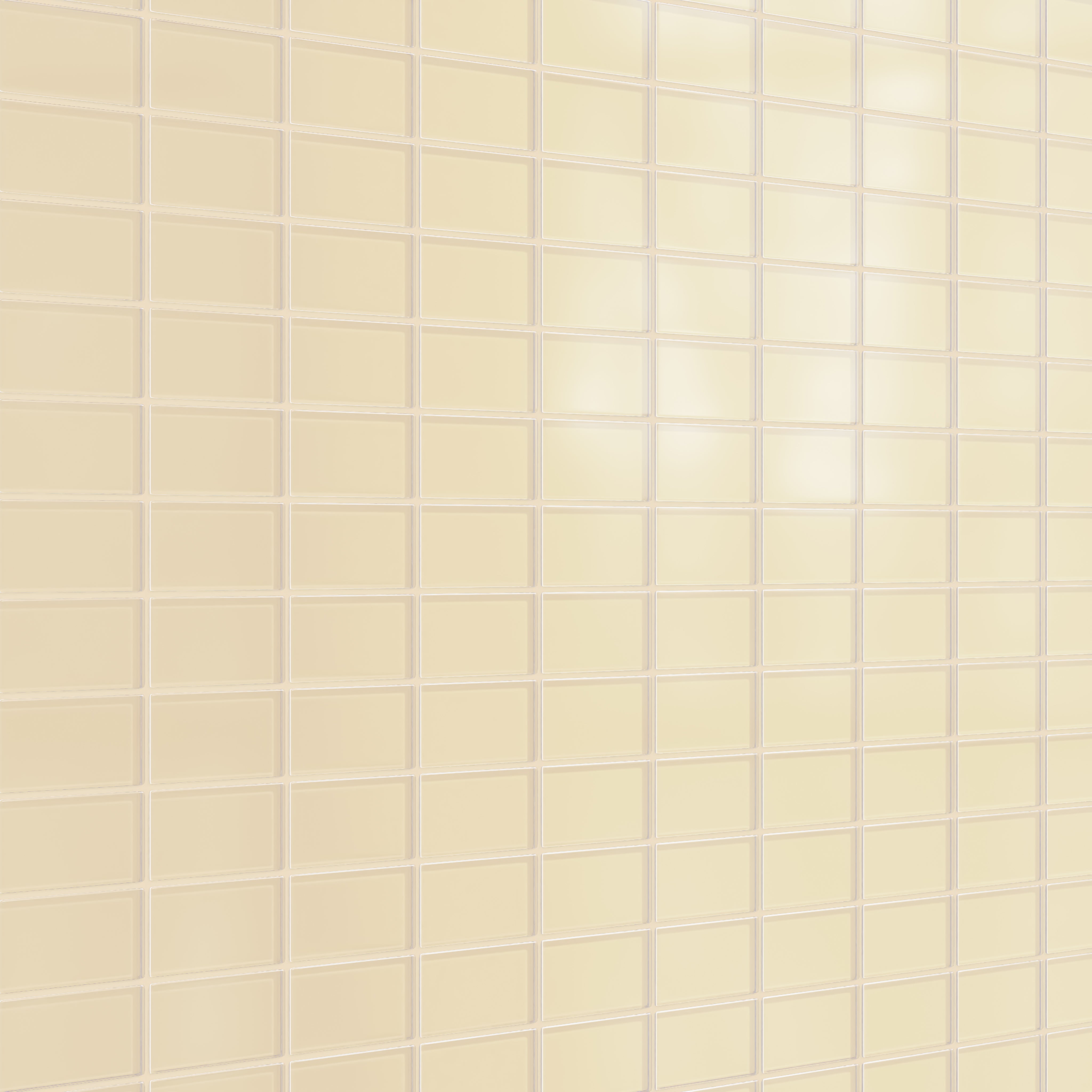 2x4 Straight Set Sheeted Glass Mosaic Tile in Chickadee Matte