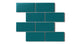 2x4 Half Offset Sheeted Natural Press Ceramic Mosaic Tile in Maya Blue Matte