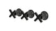Emerson Three Handle Wall Mount Bath Trim with Diverter/Volume Control and Classic Cross Handles in Oil Rubbed Bronze