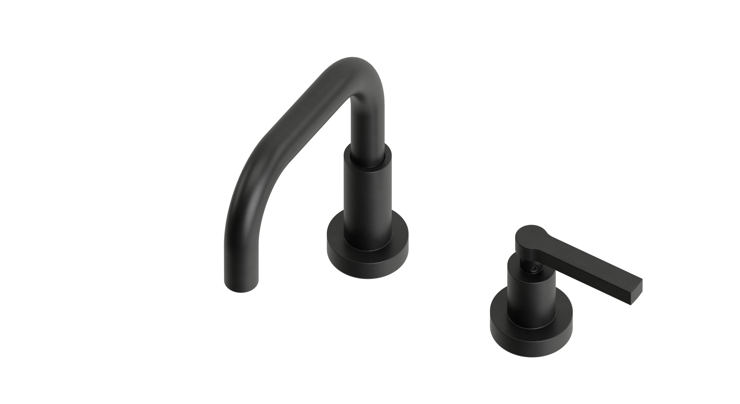 Flatiron One Handle Deck Mount Squaretop Lavatory Faucet with Linear Lever Handle