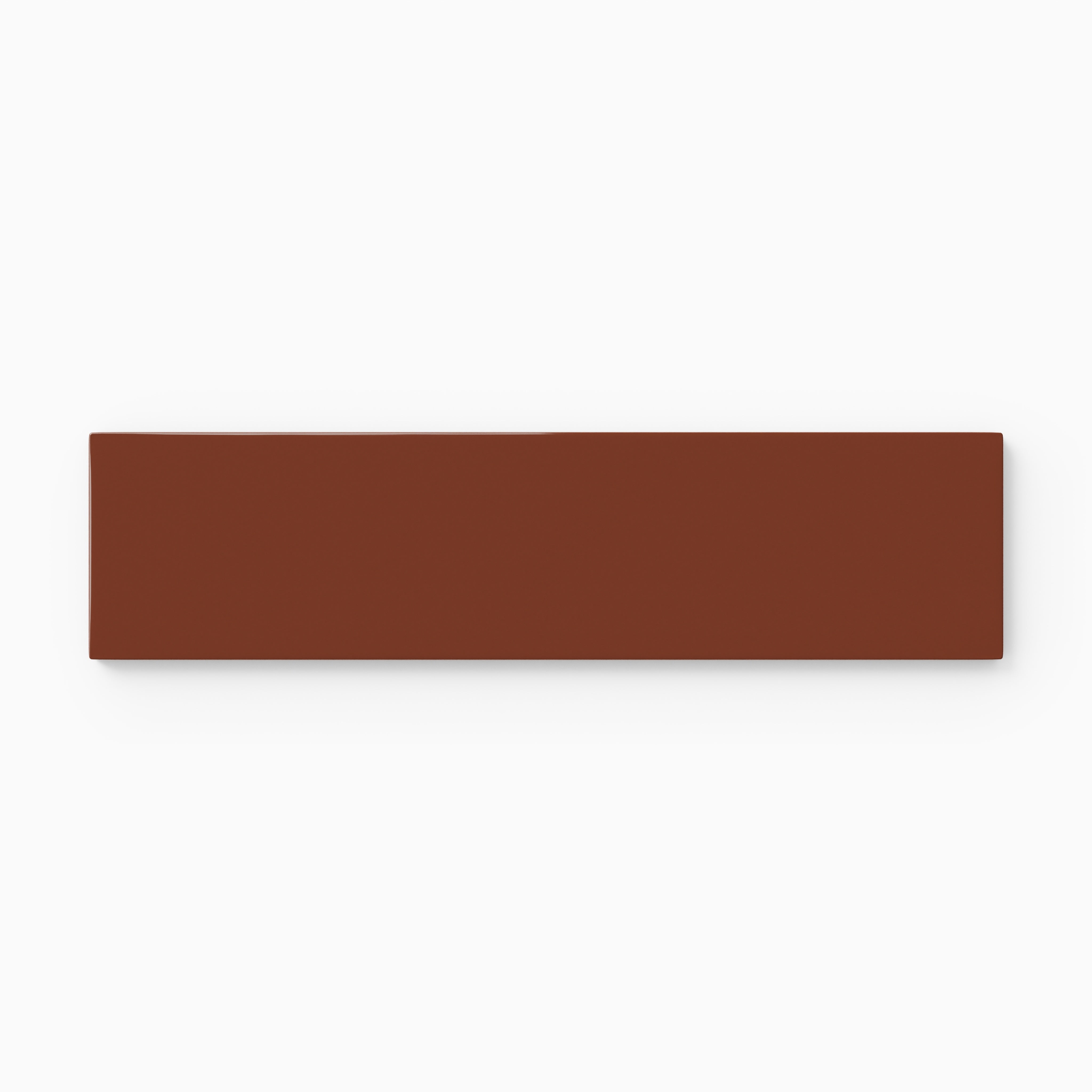 2x8 Natural Press Ceramic Tile in Red Iron Oxide Gloss