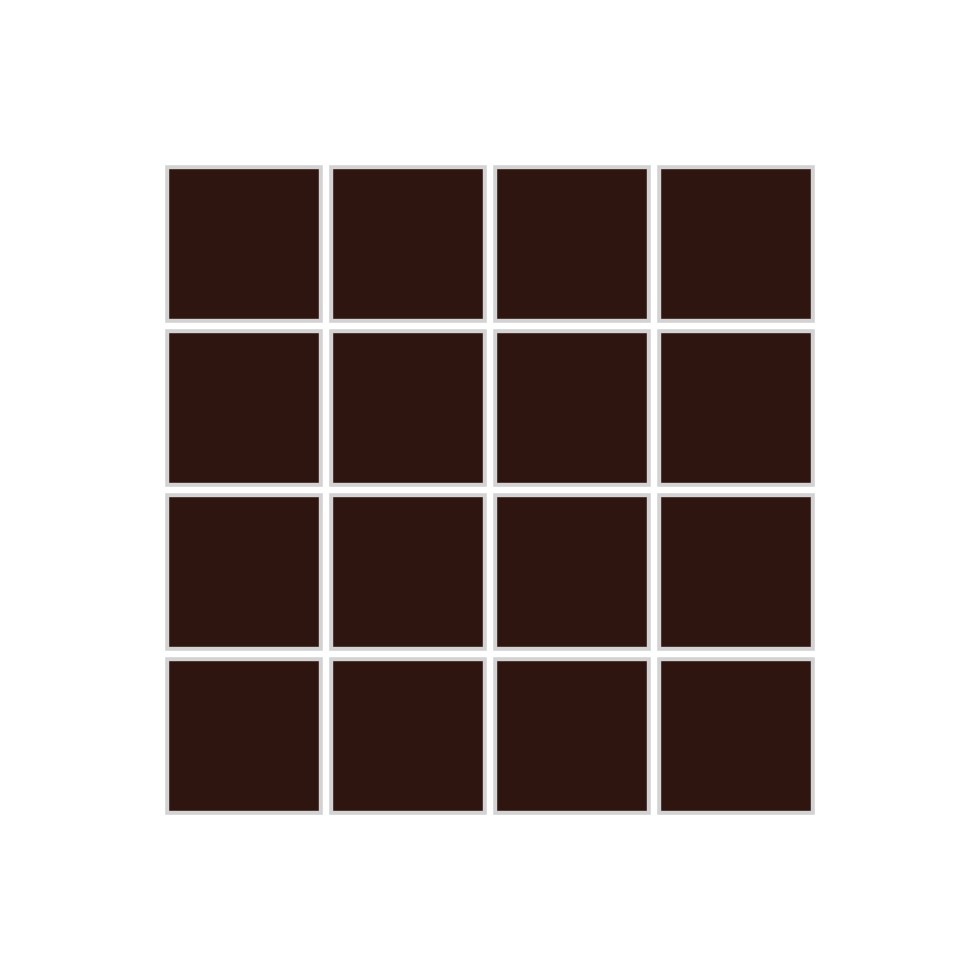 2x2 Straight Set Sheeted Original Ceramic Mosaic Tile in Tiger's Eye