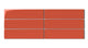 2x8 Natural Press Ceramic Tile in Vermillion Gloss