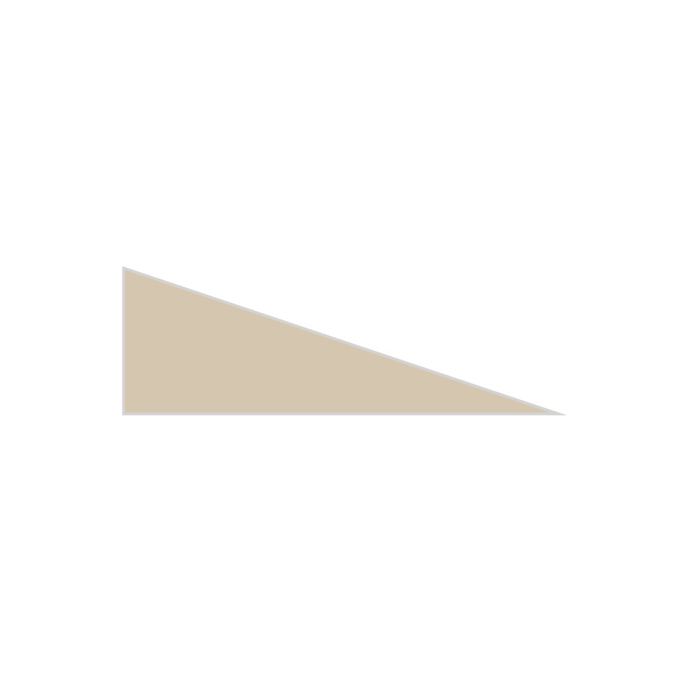 Right Scalene Triangle Original Ceramic Tile in Dolomite Gloss