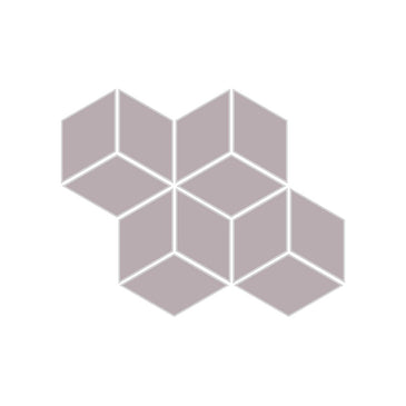 Small Diamond Sheeted - Escher Original Ceramic Mosaic Tile in Dust Storm Matte