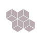 Small Diamond Sheeted - Escher Original Ceramic Mosaic Tile in Dust Storm Matte