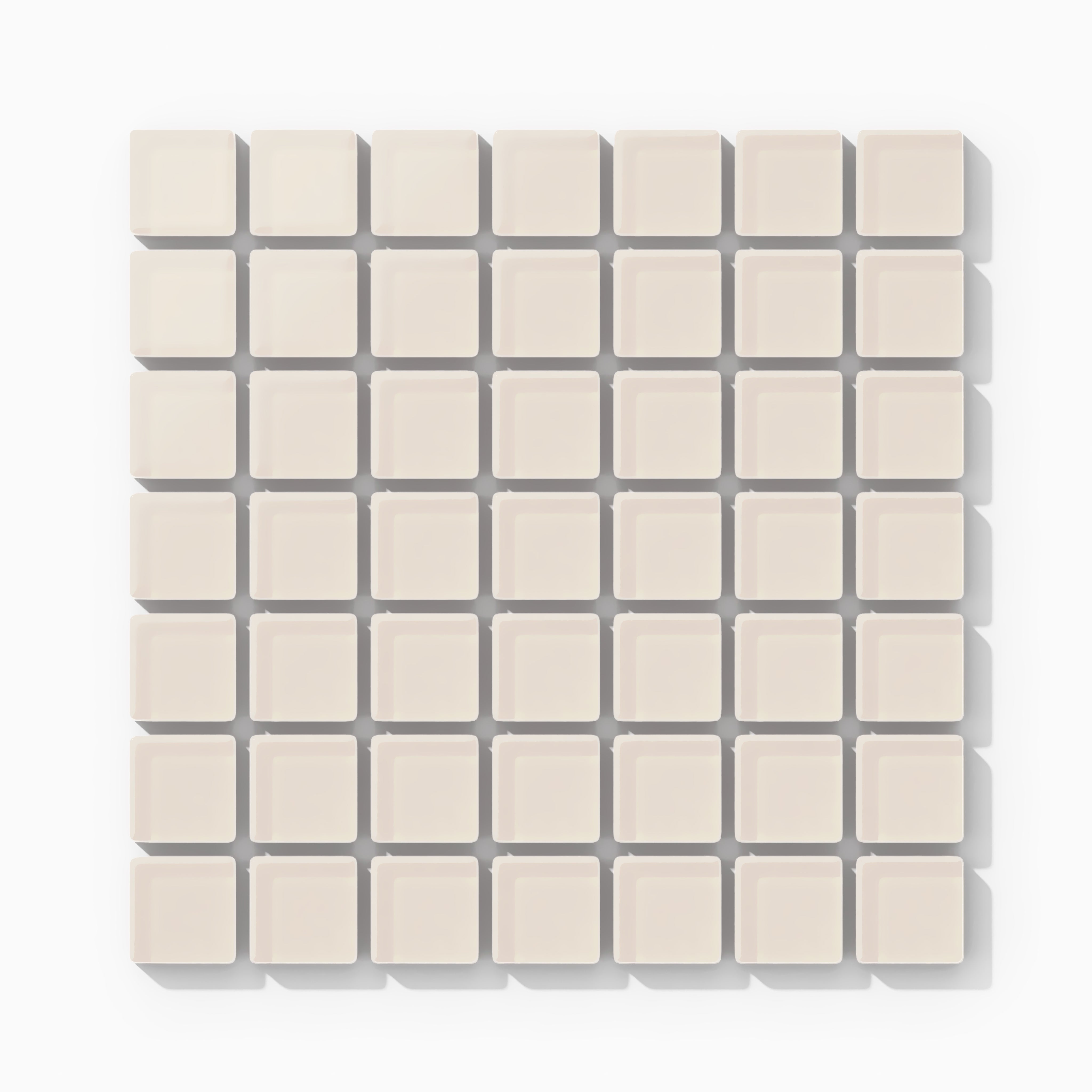 1x1 Straight Set Sheeted Glass Mosaic Tile in Sandpiper Matte