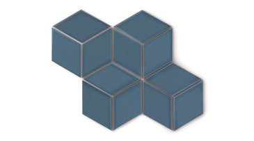 Large Diamond Original Ceramic Tile in Nautical Gloss
