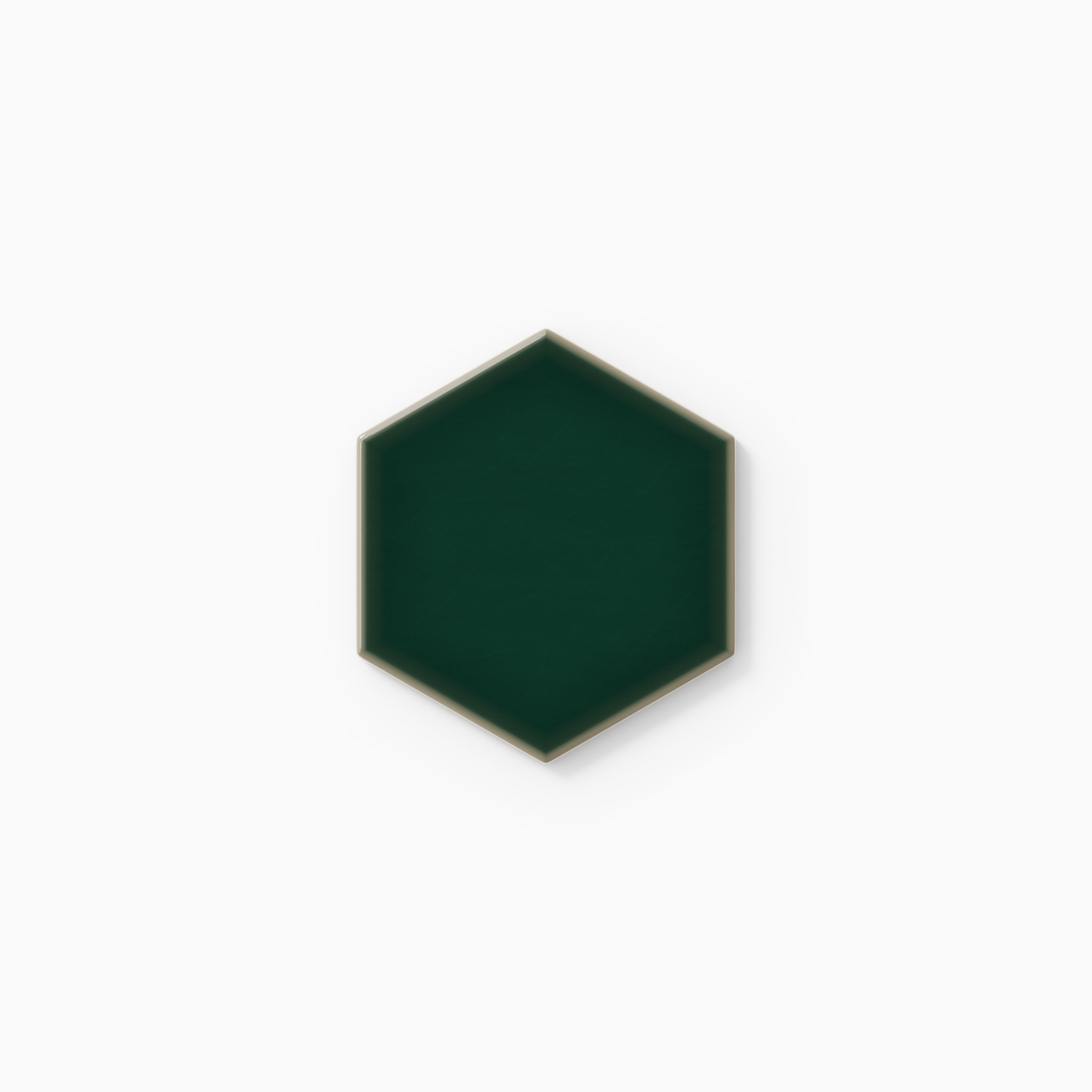 4" Hexagon Original Ceramic Tile in Evergreen Gloss